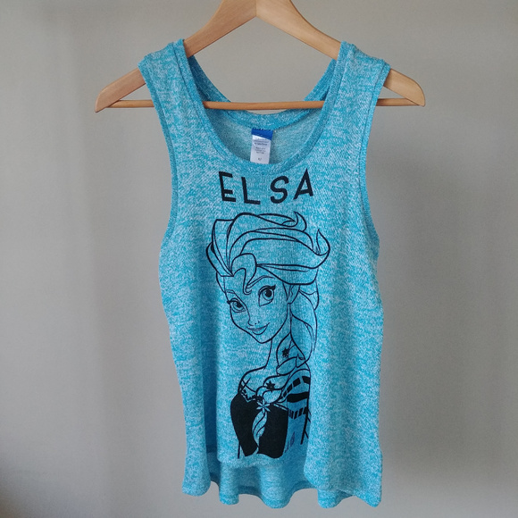 DISNEY Frozen Elsa Tank Top Blue Marl Medium